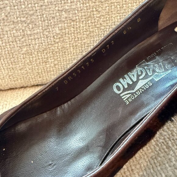 Ferragamo Animal Print Pumps Size 6.5 Heel - Picture 2 of 4